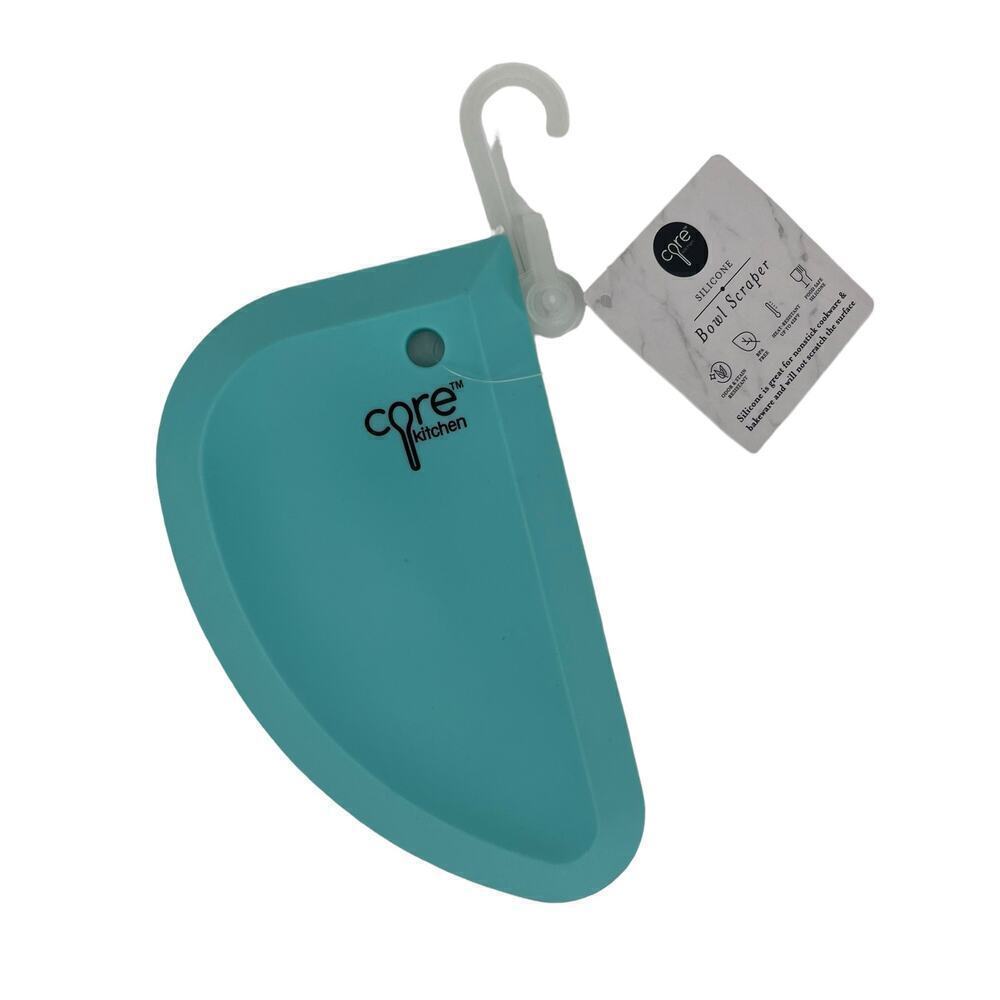 Core Kitchen Silicone Bowl Scraper Teal Turquoise BPA Free‎